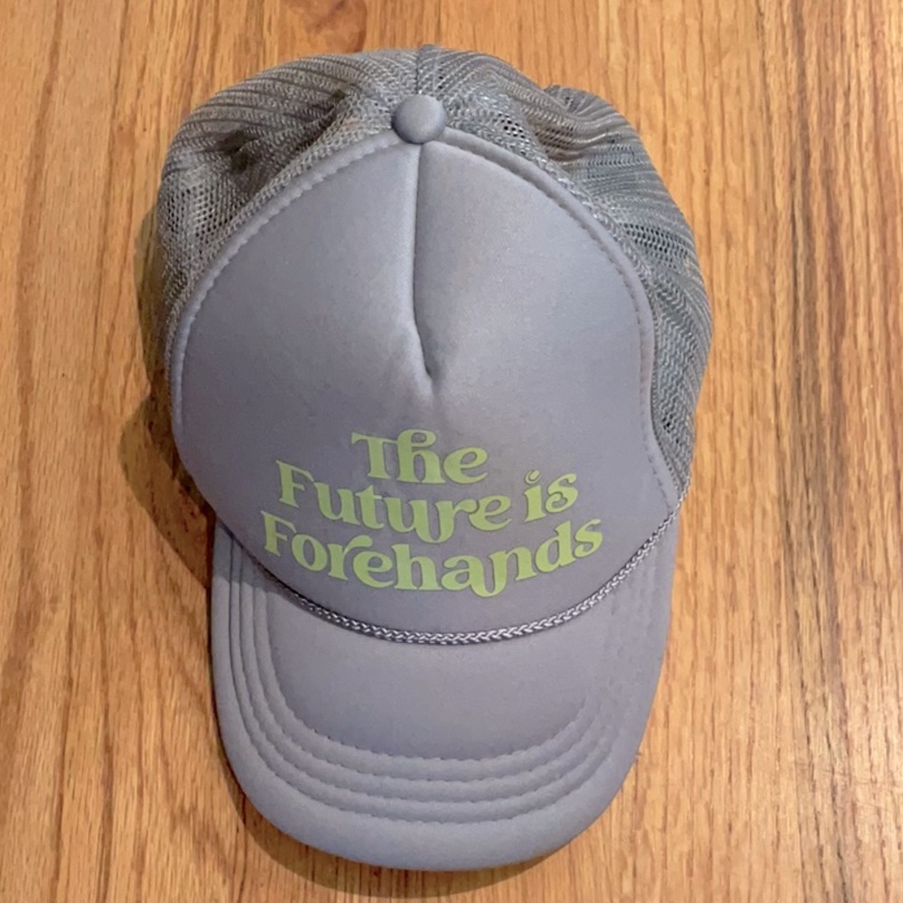 Ace the Moon: The Future is Forehands Trucker Silver HAT - AdjustableO/S Unisex